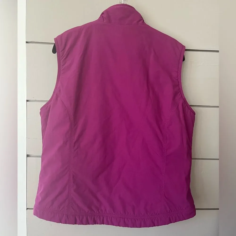 L.L. Bean | Women's Full Zip Purple Vest Pink Fleece Lined‎ Zip Pockets Medium
